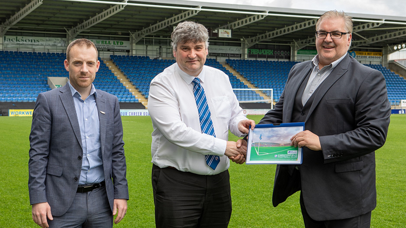 Chesterfield FC l-r Sean Draycott John Croot James MacBeth.png